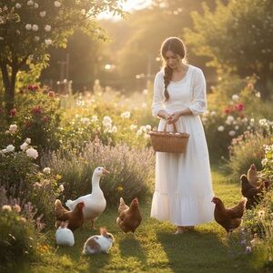 Vintage Cotton Farmhouse Apron Little House on the Prairie Pinafore Style